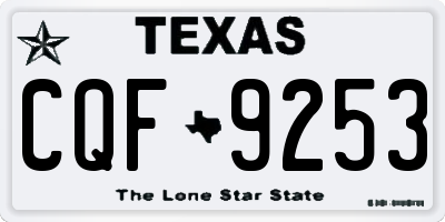 TX license plate CQF9253