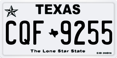 TX license plate CQF9255