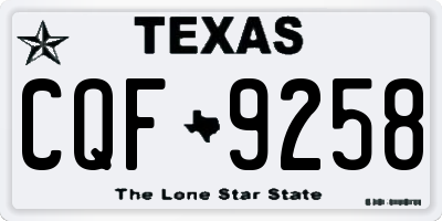 TX license plate CQF9258