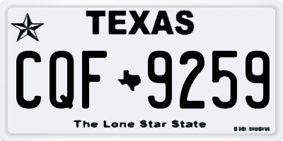 TX license plate CQF9259