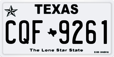 TX license plate CQF9261