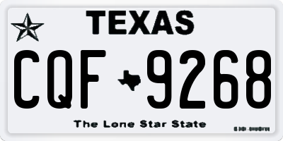 TX license plate CQF9268