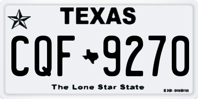 TX license plate CQF9270