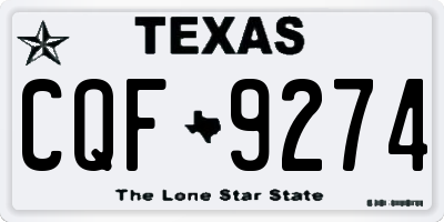 TX license plate CQF9274