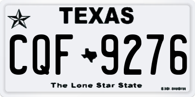 TX license plate CQF9276