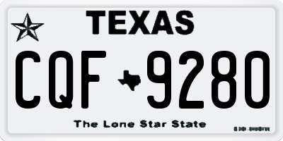 TX license plate CQF9280