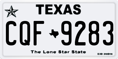 TX license plate CQF9283
