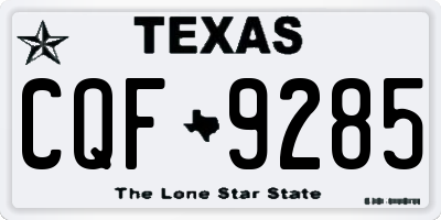 TX license plate CQF9285