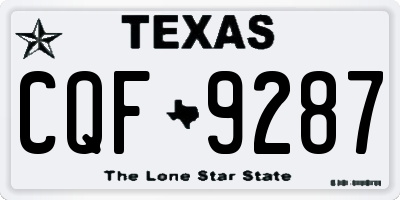 TX license plate CQF9287