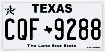 TX license plate CQF9288