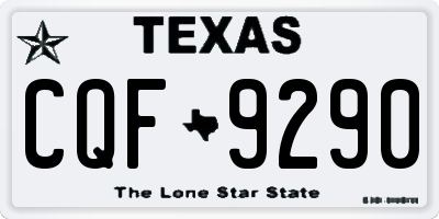 TX license plate CQF9290