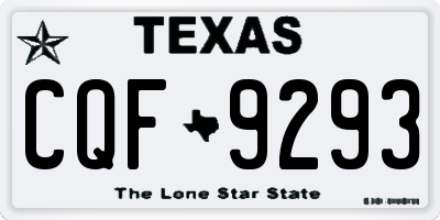 TX license plate CQF9293