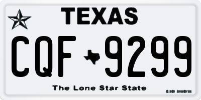 TX license plate CQF9299