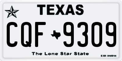TX license plate CQF9309
