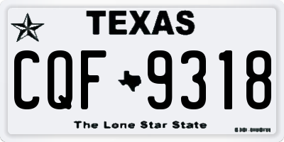 TX license plate CQF9318