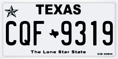 TX license plate CQF9319