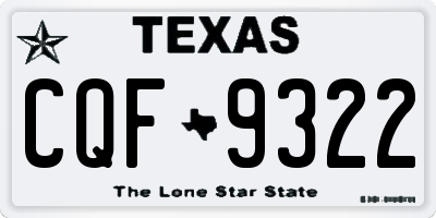 TX license plate CQF9322