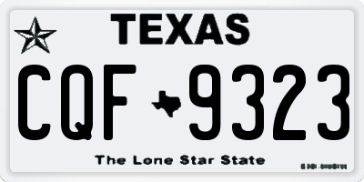 TX license plate CQF9323