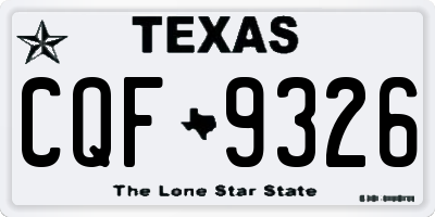 TX license plate CQF9326