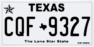 TX license plate CQF9327