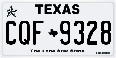 TX license plate CQF9328