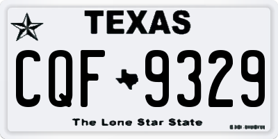 TX license plate CQF9329