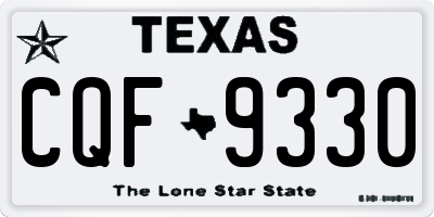 TX license plate CQF9330