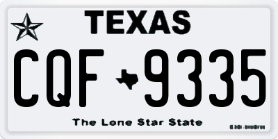 TX license plate CQF9335