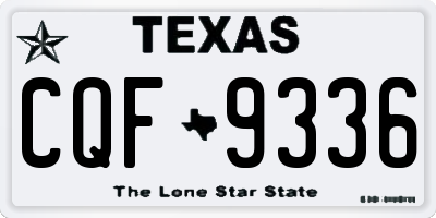 TX license plate CQF9336