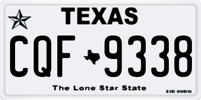 TX license plate CQF9338