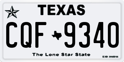 TX license plate CQF9340
