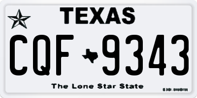 TX license plate CQF9343