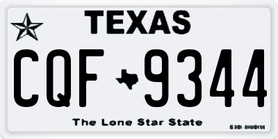TX license plate CQF9344