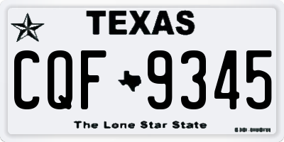 TX license plate CQF9345