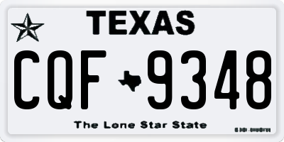 TX license plate CQF9348