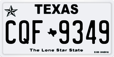 TX license plate CQF9349