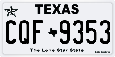 TX license plate CQF9353