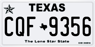 TX license plate CQF9356