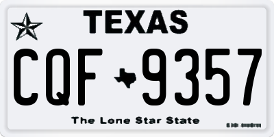 TX license plate CQF9357
