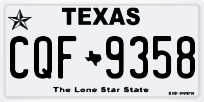 TX license plate CQF9358