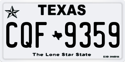 TX license plate CQF9359