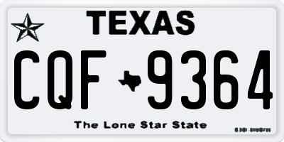 TX license plate CQF9364