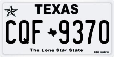 TX license plate CQF9370