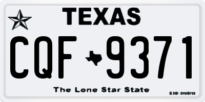 TX license plate CQF9371