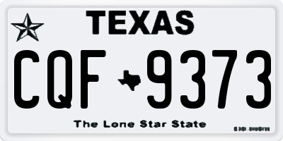TX license plate CQF9373
