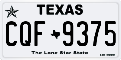 TX license plate CQF9375
