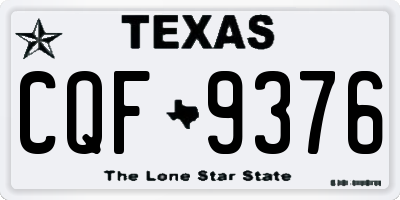 TX license plate CQF9376