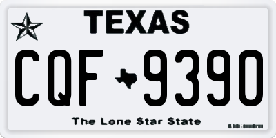 TX license plate CQF9390