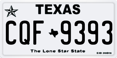 TX license plate CQF9393