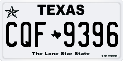 TX license plate CQF9396